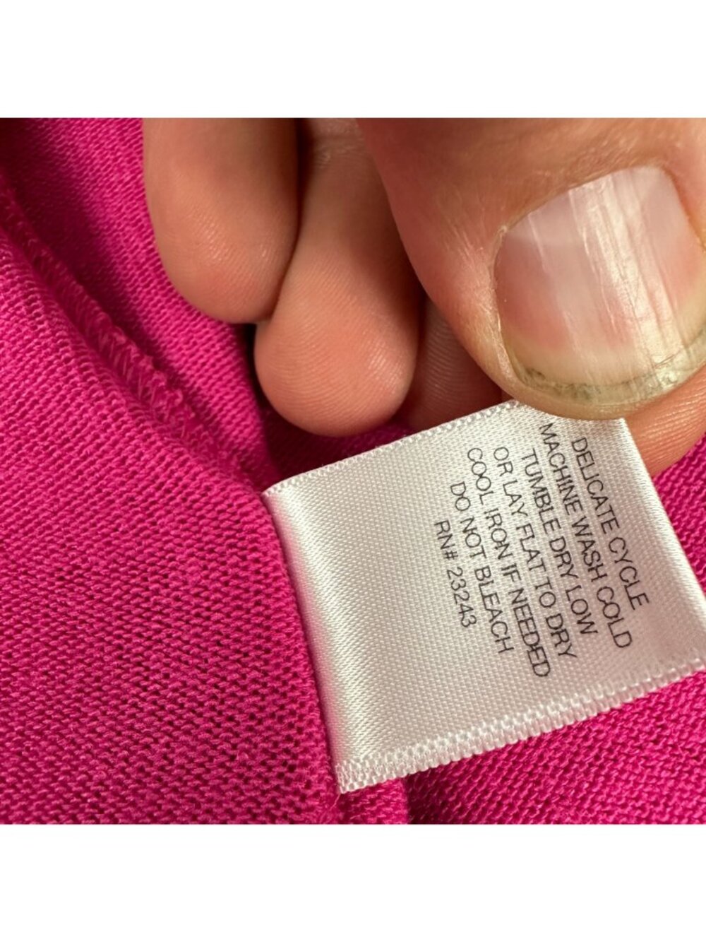 New York & Company Womens Ruffle Open Front Cardigan Sweater Medium Pink Stretch - Picture 6 of 8